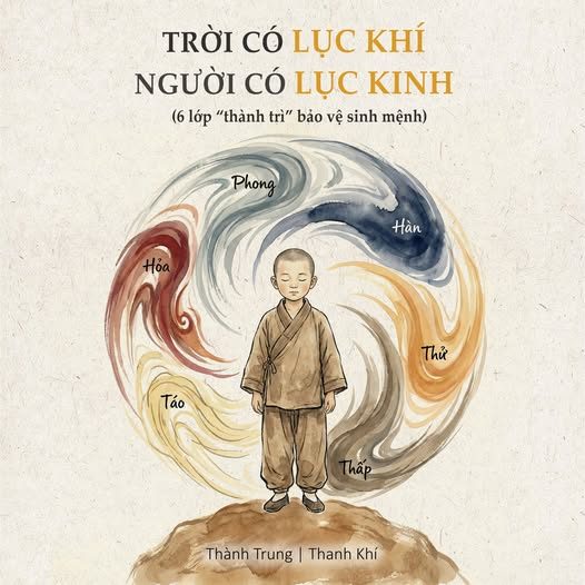TRỜI CÓ LỤC KHÍ – NGƯỜI CÓ LỤC KINH — Bí mật về 6 lớp “thành trì” bảo vệ sinh mệnh — Tại sao cùng một cơn gió lạnh, — có người chỉ rùng mình… — có người lại đổ bệnh?